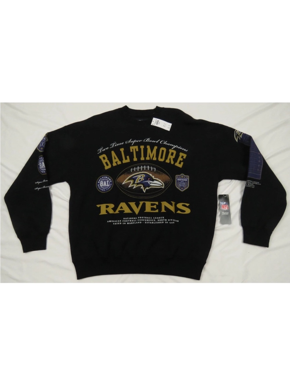NWT Baltimore Ravens Abercrombie & Fitch Super Bowl Football NFL Sweatshirt M
